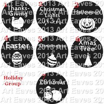 Vinyl Picture Labels for Holiday Decorations