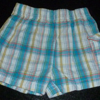 Blue/Yellow/White Plaid Shorts-Granimals Size 0-3 Months