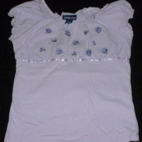 Purple Short Sleeve Shirt With Purple Flowers-Limited Too Size 6/7