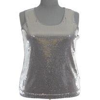 Notations Black Sequin Front Tank Top