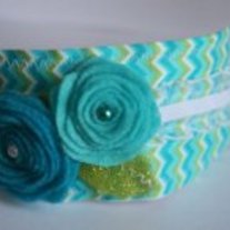 "Chevron Garden" Original headband
