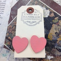 Wood Heart Earrings *Available in other colors 