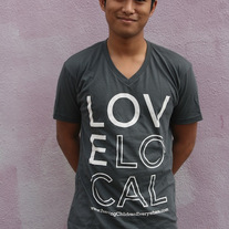"Love Local" - Unisex Gray V Neck