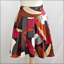 Multi-Colored Satiny Skirt