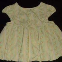 Green/Yellow Short Sleeve Shirt with Flowers-Gymboree Size 7