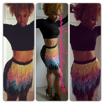 "MILLI" BEADED SEQUIN SKIRT