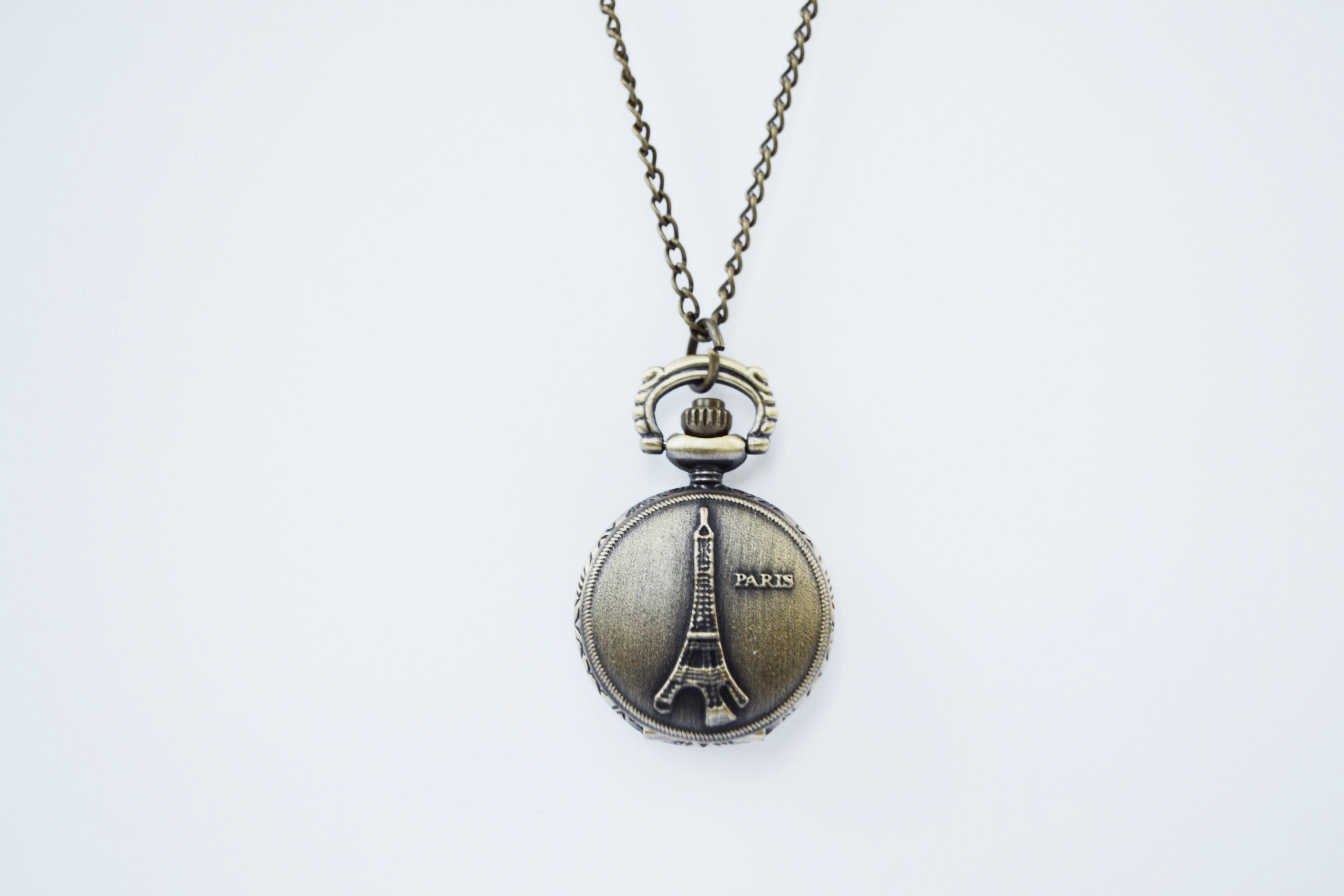 Paris Eiffel Tower Pocket Watch Necklace on Storenvy