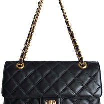 Italian Designer Leather Bag (Chantal - Black )