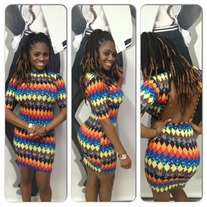Color Diamond Dress PLUS