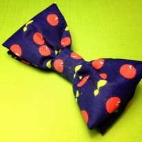 Cherry print bow