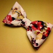 Floral print bow