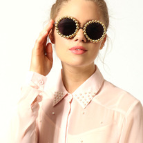 Gold Pearl Sunglasses