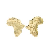 Africa Map Post Earrings 