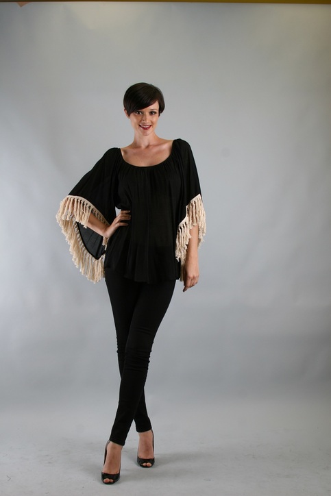 Green Apple VaVa by Joy Han Amy Tassel Top Black Online Store Powered by Storenvy from shopgreenapple.storenvy.com