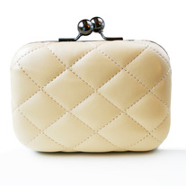 Quilted Clutch - Black or Cream