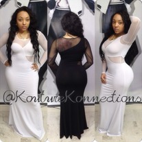 Swivel mesh dress