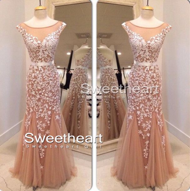 White Lace Prom Dresses 2012