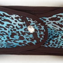 Diva Hair Wrap- Blue Cheetah 