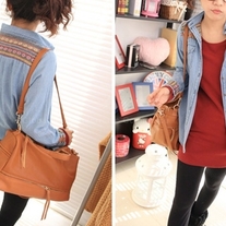 Tribal Print Denim Shirt