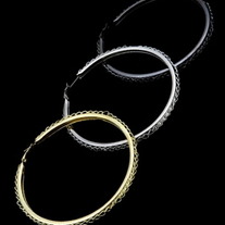 XL Hoop Earrings with Chain
