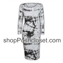 Tie Dye Splash Effect Print Bodycon Dress
