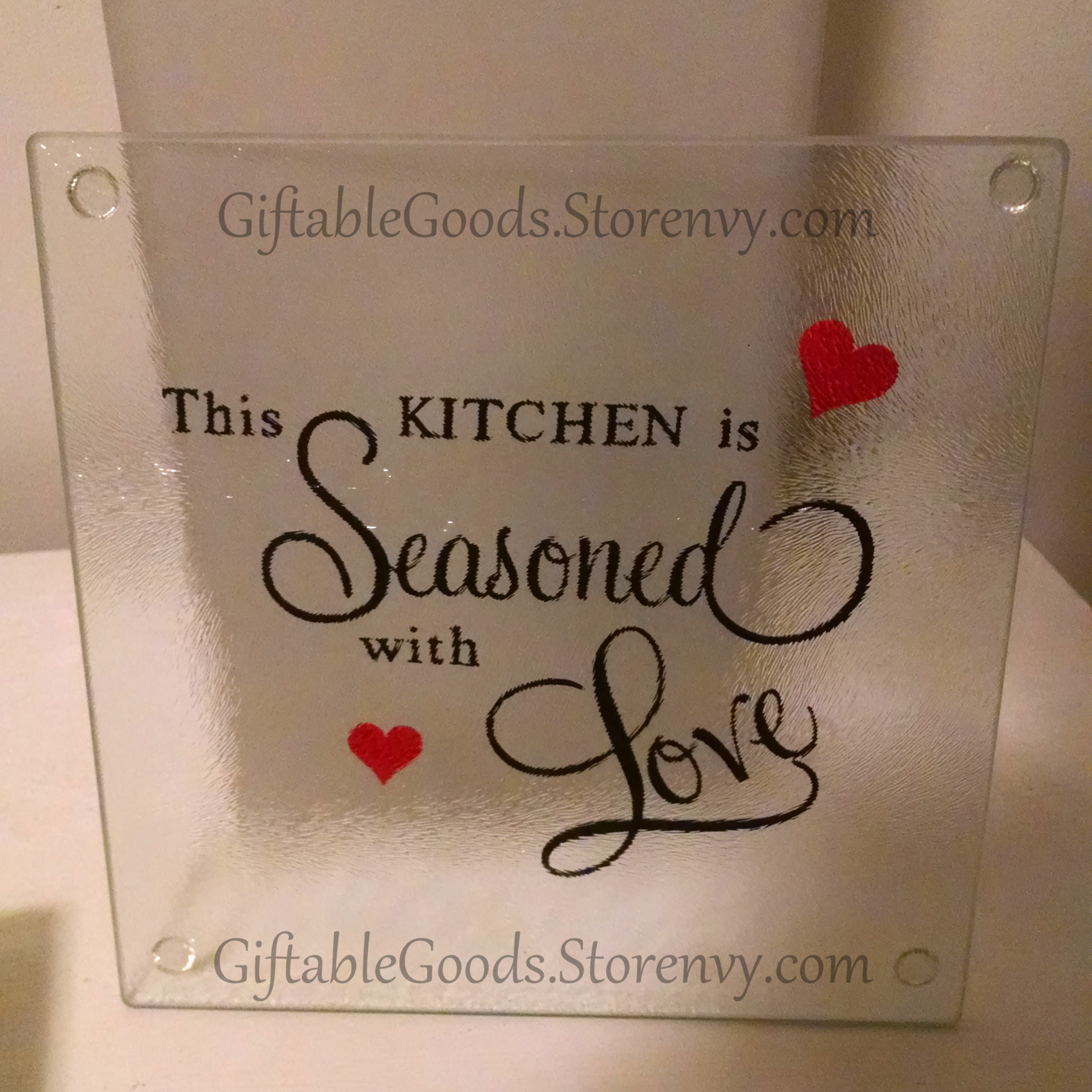 Personalized Glass Cutting Board on Storenvy