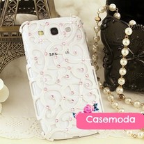 New Bling Relief Rhinestones Samsung Galaxy S3 i9300 Case