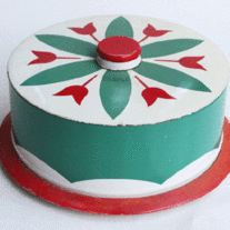 Vintage Metal Cake Tin Carrier