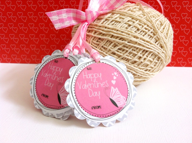 Valentine's Day Gift Tags in Chevron · Adorebynat · Online Store