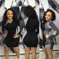 Black & white fitted dress 