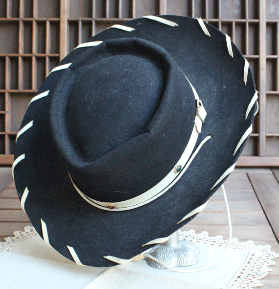 Vintage_black_wool_childs_cowboy_hat_original