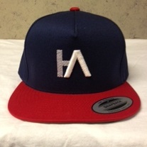 HA Navy & Red Snapback