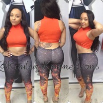 Fire flame leggings 