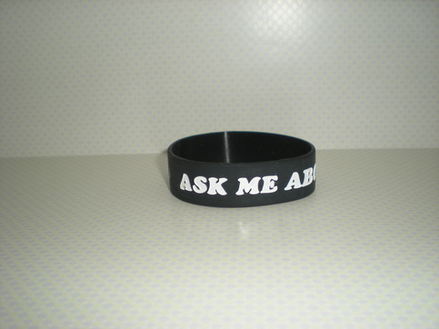 Ask Me About My Weiner Bracelet (Black)