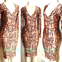 "EGYPTIAN WALLS" MIDI DRESS
