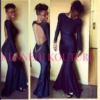 BLACK OPEN BACK MERMAID