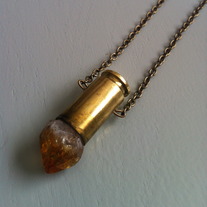 Citrine Bullet Necklace 