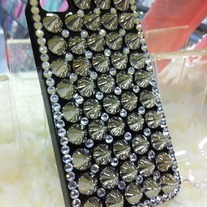 New Chic Rhinestones Silver Sharp Studded iPhone Case