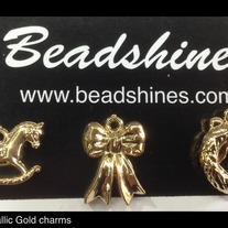 Metallic Gold Charms (dz) 20mm
