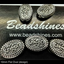 Flat Oval beads (dz) 20mm x 10mm