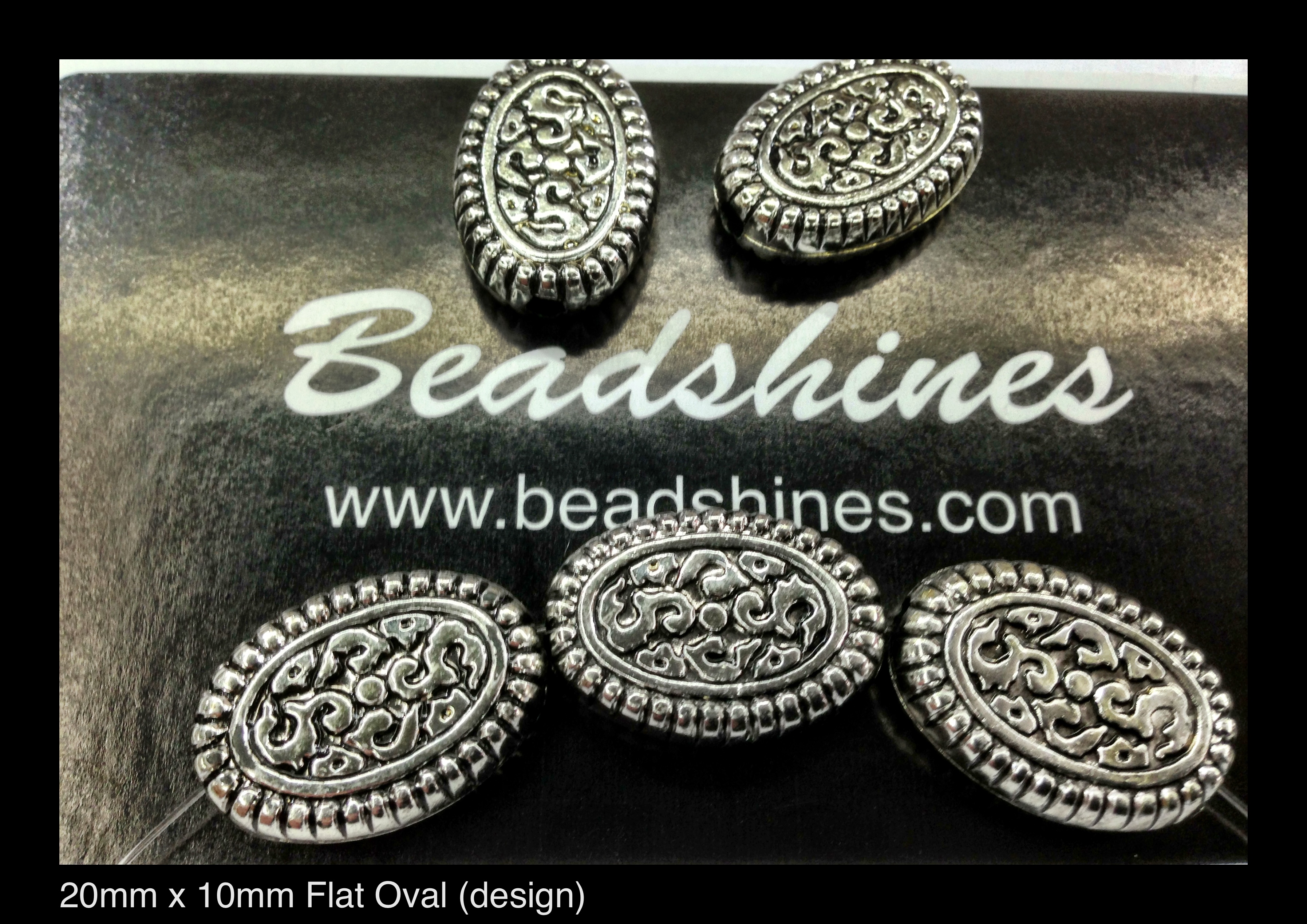 Flat Oval beads (dz) 20mm x 10mm · BEADSHINES · Online Store Powered by