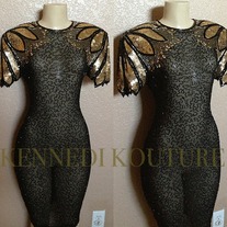 "LOVING ME" VINTAGE BEADED PENCIL MIDI DRESS