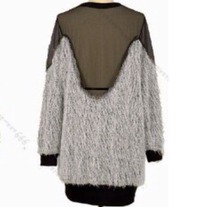 Backless Soft Fur Transparent Blouse.....! CUTE 