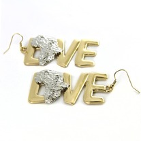 Africa Earrings Gold or Silver Tone 