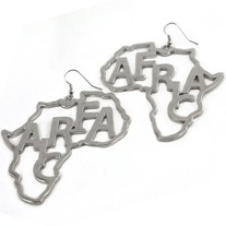 Africa earrings choose Gold or Silver 