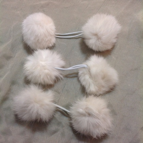 White Fuzzy Pompom Hair Ties Sold By Katty S Kawaii On Storenvy