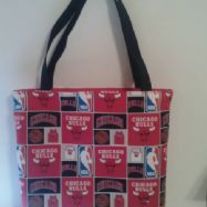 Chicago Bulls Cotton Print Tote Bag 