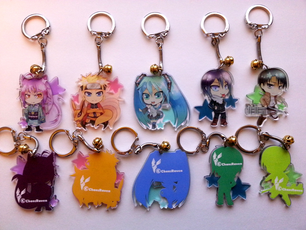 Chibi Anime Keychain / Keyring - mixed · ChaosRaven · Online Store