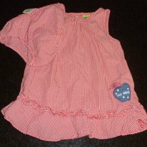 Red/White Gingham Sleeveless Dress with Matching Bloomers-Old Navy Size 6-12 Months