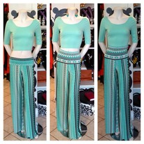 Mint Plazzo Pants